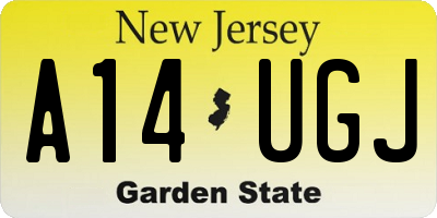 NJ license plate A14UGJ