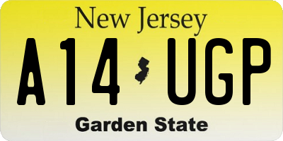 NJ license plate A14UGP