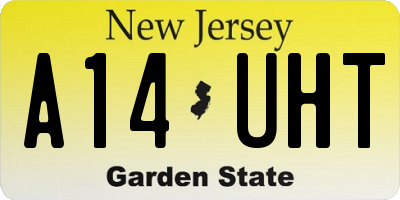 NJ license plate A14UHT