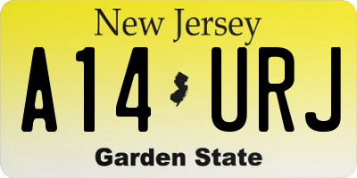 NJ license plate A14URJ