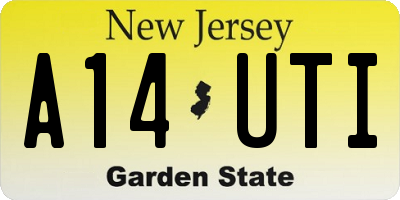 NJ license plate A14UTI