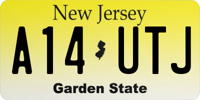 NJ license plate A14UTJ
