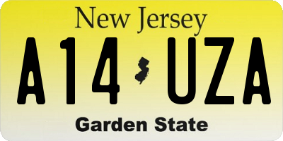 NJ license plate A14UZA