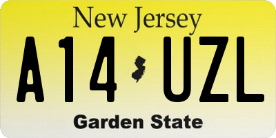 NJ license plate A14UZL
