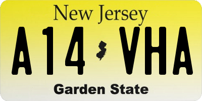NJ license plate A14VHA