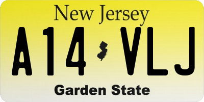 NJ license plate A14VLJ
