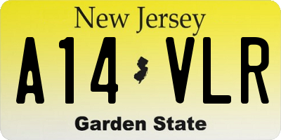NJ license plate A14VLR