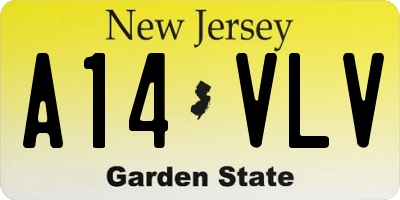 NJ license plate A14VLV