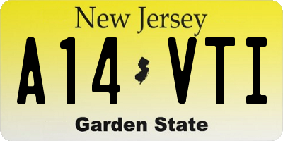 NJ license plate A14VTI