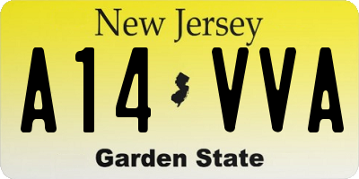 NJ license plate A14VVA
