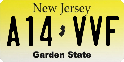 NJ license plate A14VVF