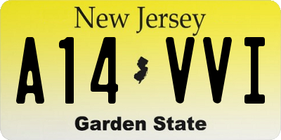 NJ license plate A14VVI