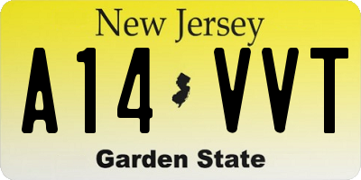 NJ license plate A14VVT