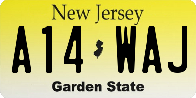 NJ license plate A14WAJ
