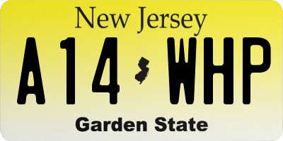 NJ license plate A14WHP