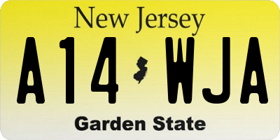 NJ license plate A14WJA