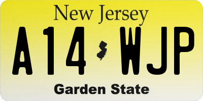NJ license plate A14WJP