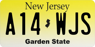 NJ license plate A14WJS
