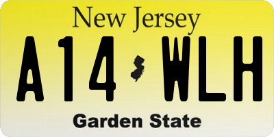 NJ license plate A14WLH