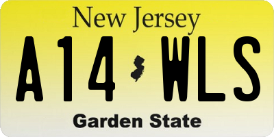 NJ license plate A14WLS
