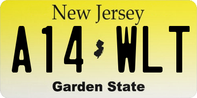 NJ license plate A14WLT