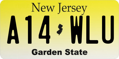 NJ license plate A14WLU