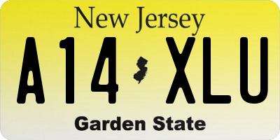 NJ license plate A14XLU