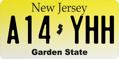 NJ license plate A14YHH