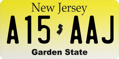 NJ license plate A15AAJ