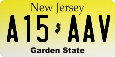 NJ license plate A15AAV