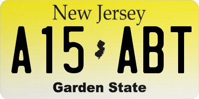 NJ license plate A15ABT