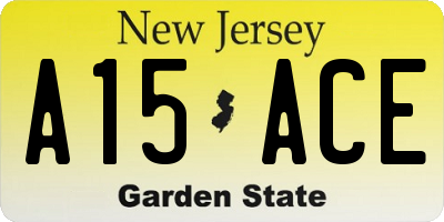 NJ license plate A15ACE