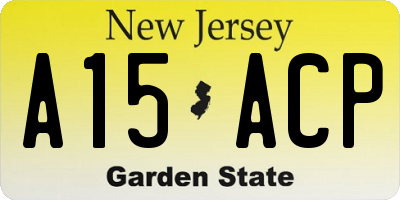 NJ license plate A15ACP