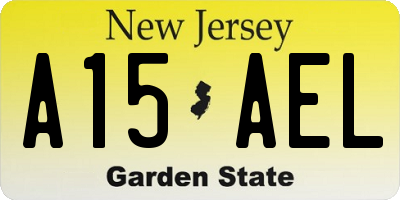 NJ license plate A15AEL