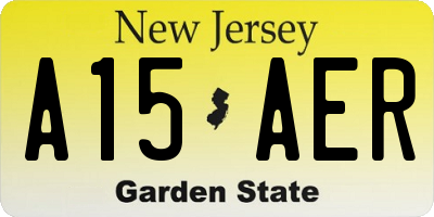 NJ license plate A15AER