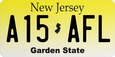 NJ license plate A15AFL