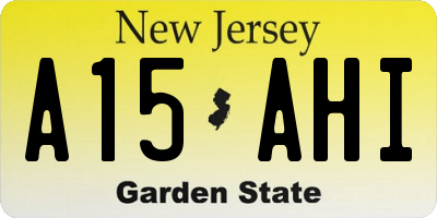 NJ license plate A15AHI