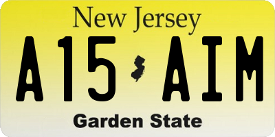 NJ license plate A15AIM
