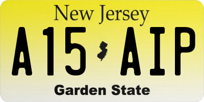 NJ license plate A15AIP