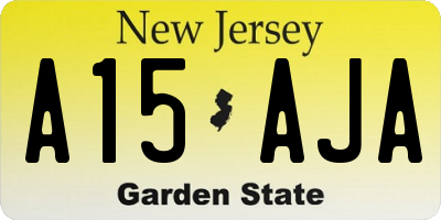 NJ license plate A15AJA