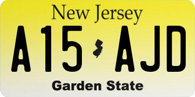 NJ license plate A15AJD