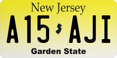 NJ license plate A15AJI