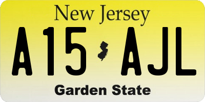 NJ license plate A15AJL