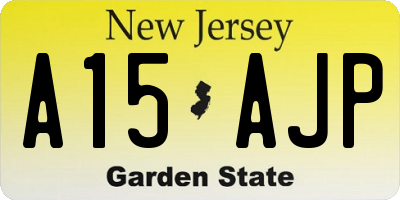 NJ license plate A15AJP