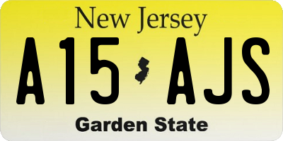 NJ license plate A15AJS