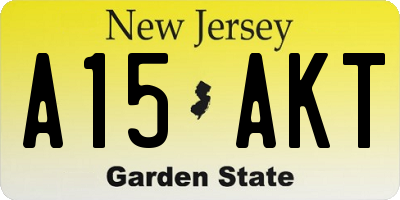NJ license plate A15AKT