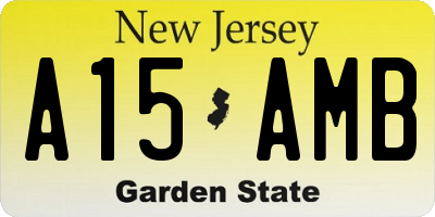 NJ license plate A15AMB