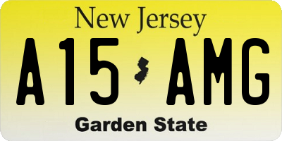 NJ license plate A15AMG