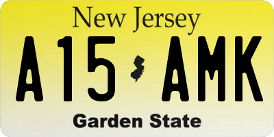 NJ license plate A15AMK