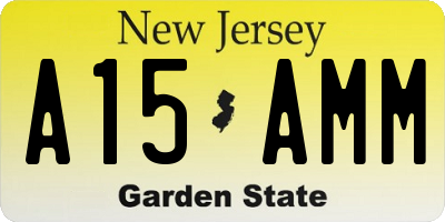 NJ license plate A15AMM